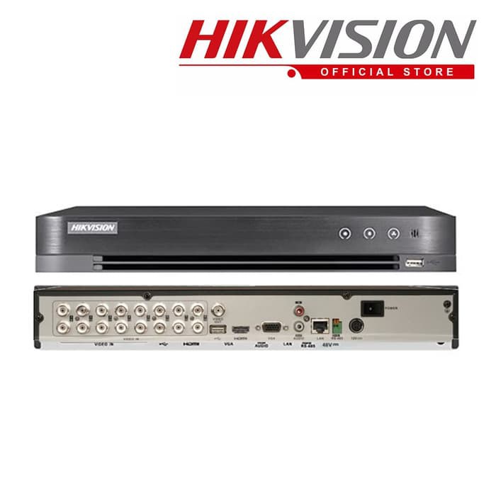 DVR Hikvision Penta Híbrido 16 Canales Análogos + 1IP 2MP con Salida de Alarma Real-time DS-7216HGHI-K1 1080p